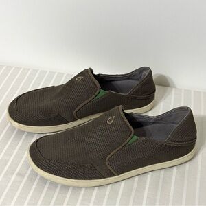 Olukai Nohea Mesh Slip On Shoes Loafers Sneakers Brown Men’s Size 8
